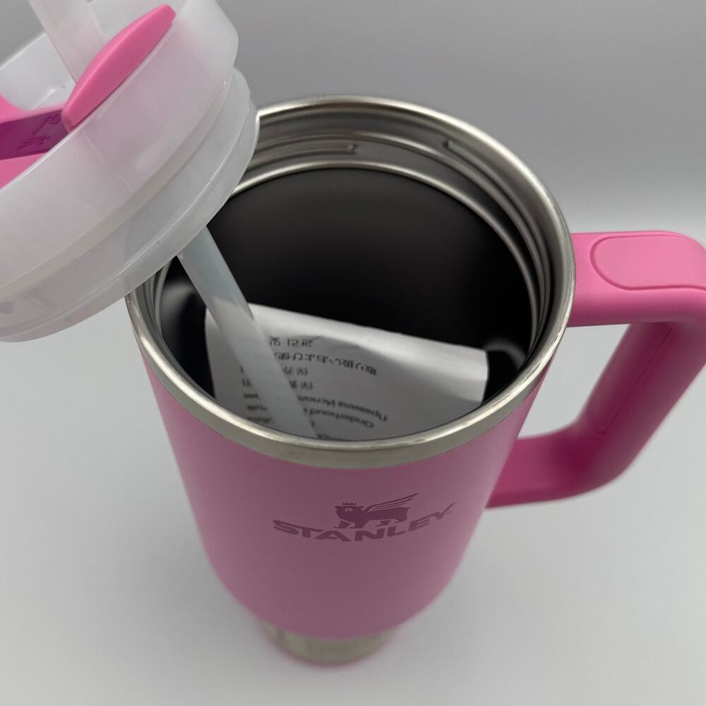 Stanley 40oz Stainless Steel H2.0 FlowState Quencher Tumbler Peony Pink New - Picture 3 of 4